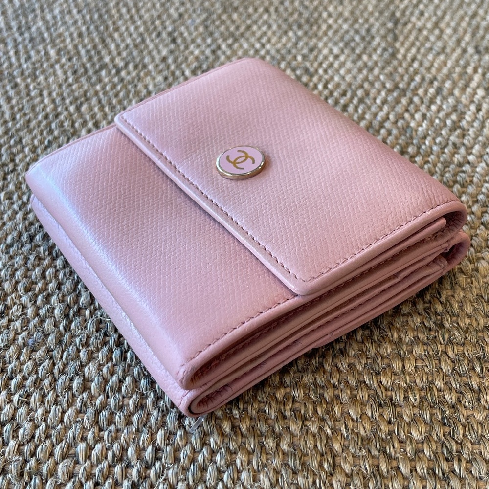 Chanel pink Trifold wallet